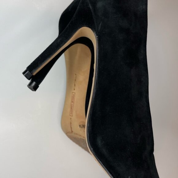 Vince Camuto Women's Ankia Ankle Pump Size 4 Pointed Black Suede High Heels - Picture 8 of 8
